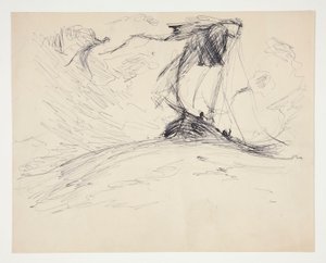 Studie voor De zoektocht naar de Heilige Graal (serie van vijftien schilderijen voor de Boston Public Library, voltooid in 1901)