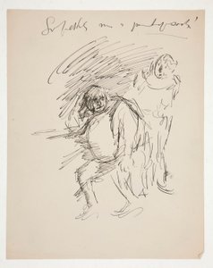 Studie voor een ongeïdentificeerd Shakespeare-stuk, mogelijk Falstaff