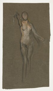 Studie voor centrale figuur in door Edwin Austin Abbey