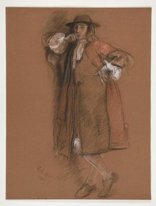 Studie voor figuur links door Edwin Austin Abbey