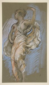 Studie voor figuur van 4 uur door Edwin Austin Abbey