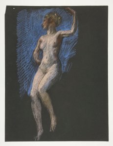 Studie voor figuur van 16:00 uur door Edwin Austin Abbey