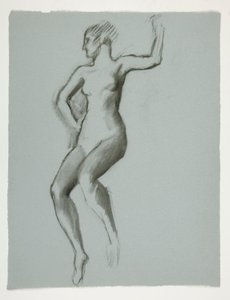 Studie voor figuur van 4 uur door Edwin Austin Abbey