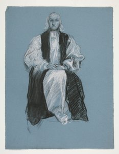 Studie voor figuur van bisschop William White door Edwin Austin Abbey
