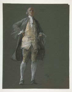 Studie voor figuur van Afgevaardigde Robert Morris in