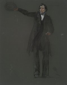 Studie voor de figuur van Thaddeus Stevens door Edwin Austin Abbey