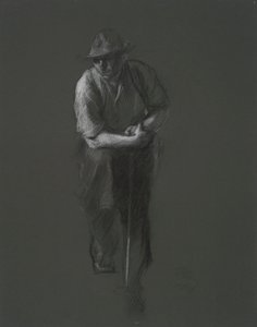 Studie voor de figuur van een arbeider(?)