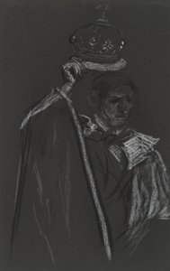 Studie van Peer voor Kroning van Edward VII door Edwin Austin Abbey