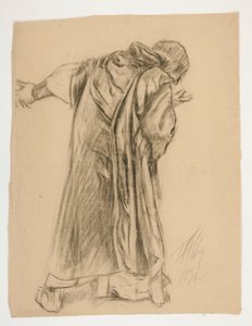 Studie van Sir Galahad, voor een van de muurschilderingen uit De Zoektocht naar de Heilige Graal (een serie van vijftien schilderijen voor de Boston Public Library, voltooid in 1901)