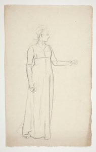 Studie van een vrouw door Edwin Austin Abbey