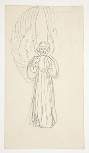 Studie van een Engel, voor De Zoektocht naar de Heilige Graal door Edwin Austin Abbey
