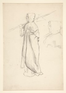 Studie van hellebaardier, uit Koning Richard III door Edwin Austin Abbey