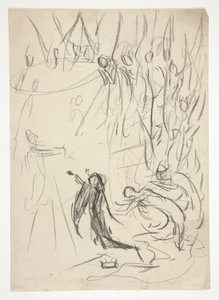 Het bereiken van de Graal, studie voor De zoektocht naar de Heilige Graal (serie van vijftien schilderijen voor de Boston Public Library, voltooid in 1901) door Edwin Austin Abbey
