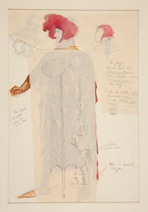 De koning gewapend, kostuumschets voor Henry Irving door Edwin Austin Abbey