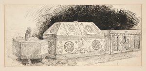De drie kisten, uit Koopman van Venetië door Edwin Austin Abbey