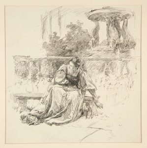 De gescheurde brief, uit Act I, Scene ii, Two Gentlemen of Verona door Edwin Austin Abbey