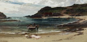 De haven onder de heuvel (Anglesey) door Edwin Ellis