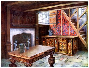 Ingelegd Nonsuch-kistje, 1910 door Edwin Foley
