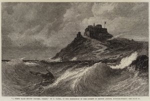 Een frisse bries, Mount Orgueil, Jersey door Edwin Hayes