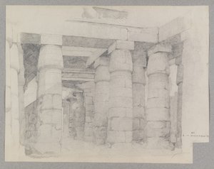 Tempel van Khonsu in Karnak, 1887 door Edwin Howland Blashfield