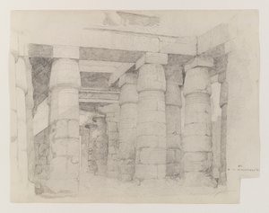 Tempel van Khonsu in Karnak, 1887 door Edwin Howland Blashfield
