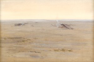 Kamp in de woestijn, 1914 door Edwin John Alexander