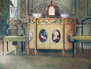 Geschilderde Commode en Stoelen