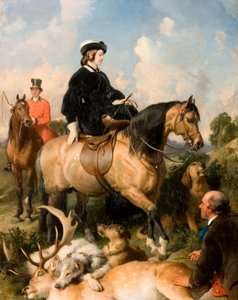 Koningin Victoria in Windsor Home Park, 1865 door Edwin Landseer