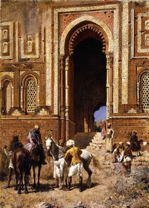 De poort van Alah-ou-din, Oud Delhi, eind 19e eeuw