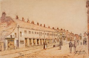 The Shambles, vanaf Church Street, ca. 1891-1917 (aquarel op papier) door Edwin Robert Beattie