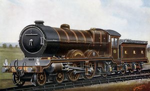 Over de Vierde Brug: De Aberdonian "Atlantic" type Locomotief voor de North British Railway door Edwin Thomas Rudd