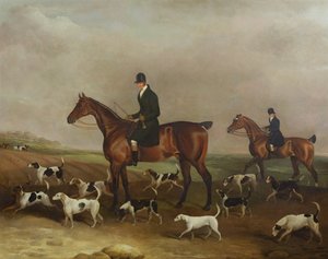 Michael Beverley met zijn Whipper in en Harriers, 1831