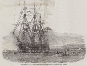 Emigratie van het eiland Skye, De Hercules in de haven van Campbelton door Edwin Weedon