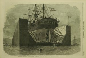 Drijvend ponton of dok gemaakt door Messrs. Rennie and Son voor de regering van Spanje door Edwin Weedon