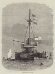 Achteraanzicht van HMS Thunderer door Edwin Weedon