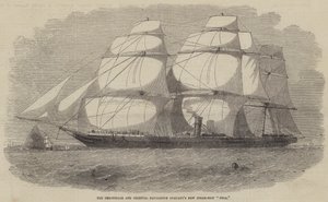 Het nieuwe stoomschip Pera van de Peninsular and Oriental Navigation Company door Edwin Weedon