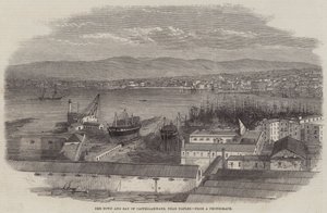 De stad en baai van Castellammare, nabij Napels