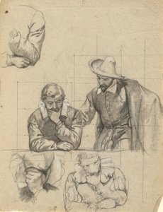 Ongeïdentificeerde groep, schets voor Ondertekening van het Compact in de hut van de Mayflower