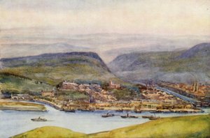 De Rijn: Bingen, vanaf het Germania Denkmal