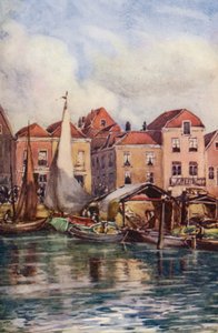 De Rijn: Dordrecht, de vismarkt door Effie Jardine