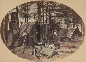 Leven in het kamp, hoofdkwartier van het 6e korps, ca. 1864