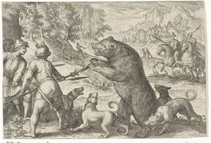 Landschap met berenjacht