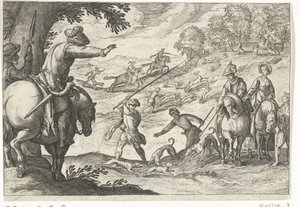 Landschap met hazenjacht