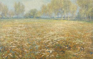 Bloeiende weide door Egbert Rubertus Derk Schaap
