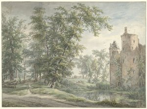 Ruïne van het Huis De Haer door Egbert van Drielst