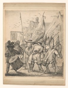 Dierensatire door Egbert van Heemskerck (II) (signed by artist)