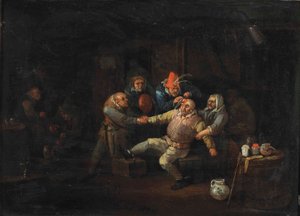Het Bezoek van de Chirurg door Egbert van II The Younger Heemskerk