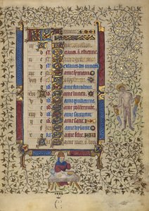 Kalenderblad voor januari; Feest; Waterman door Egerton Master