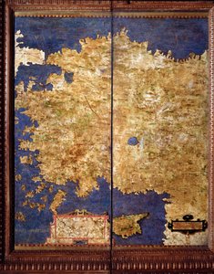Kaart van Anatolië gemaakt door Egnazio Danti (1536-1586) wiskundige, kosmograaf en Italiaanse architect. Rond 1567. Florence, Palazzo Vecchio, Sala del Mappamondo