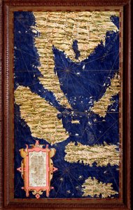 Indonesië: Sumatra, Malakka, Borneo, Java Kaart gemaakt door Egnazio Danti (1536-1586) wiskundige, kosmograaf en Italiaanse architect. Rond 1567. Florence, Palazzo Vecchio, Sala del Mappamondo